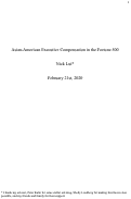 Cover page: Asian-American Executive Compensation in the Fortune 500