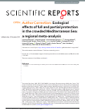 Cover page: Author Correction: Ecological effects of full and partial protection in the crowded Mediterranean Sea: a regional meta-analysis