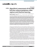 Cover page: Algorithmic assessment of shoulder function using smartphone video capture and machine learning.