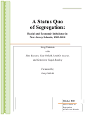 Cover page: A Status Quo of Segregation: Racial and Economic Imbalance in New Jersey Schools, 1989-2010