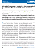 Cover page: MicroRNA-dependent regulation of biomechanical genes establishes tissue stiffness homeostasis.