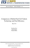 Cover page: Comparison of Hybrid Fuel Cell Vehicle Technology and Fuel Efficiency