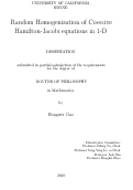 Cover page: Random Homogenization of Coercive Hamilton-Jacobi equations in 1-D