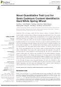 Cover page: Novel Quantitative Trait Loci for Grain Cadmium Content Identified in Hard White Spring Wheat.