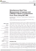 Cover page: Simultaneous Real-Time Measurement of Isoprene and 2-Methyl-3-Buten-2-ol Emissions From Trees Using SIFT-MS