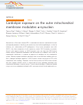 Cover page: Cardiolipin exposure on the outer mitochondrial membrane modulates α-synuclein