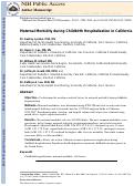 Cover page: Maternal morbidity during childbirth hospitalization in California.