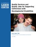 Cover page: Quality Services and Quality Jobs for Supporting Californians with Developmental Disabilities