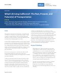 Cover page: What's Driving California?: The Past, Present, and Future(s) of Transportation