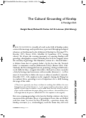 Cover page: The Cultural Grounding of Kinship. A Paradigm Shift