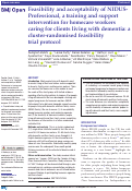 Cover page: Feasibility and acceptability of NIDUS-Professional, a training and support intervention for homecare workers caring for clients living with dementia: a cluster-randomised feasibility trial protocol