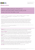 Cover page: Impact of palbociclib plus letrozole on patient-reported health-related quality of life: results from the PALOMA-2 trial