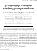 Cover page: The diffeomorphometry of regional shape change rates and its relevance to cognitive deterioration in mild cognitive impairment and Alzheimer's disease