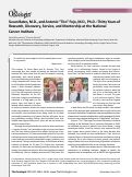 Cover page: Susan Bates, M.D., and Antonio “Tito” Fojo, M.D., Ph.D.: Thirty Years of Research, Discovery, Service, and Mentorship at the National Cancer Institute