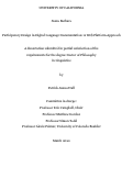 Cover page: Participatory Design in Digital Language Documentation: A Web Platform Approach