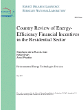 Cover page: Country Review of Energy-Efficiency Financial Incentives in the Residential Sector