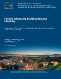 Cover page: Factors Influencing Building Demand Flexibility
