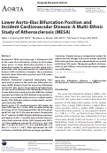 Cover page: Lower Aorto-Iliac Bifurcation Position and Incident Cardiovascular Disease: A Multi-Ethnic Study of Atherosclerosis (MESA)