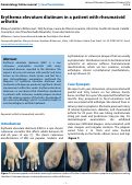 Cover page: Erythema elevatum diutinum in a patient with rheumatoid arthritis