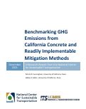 Cover page: Benchmarking GHG Emissions from California Concrete and Readily Implementable Mitigation Methods