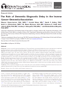 Cover page: The Role of Dementia Diagnostic Delay in the Inverse Cancer-Dementia Association.