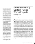 Cover page: Underestimating Costs in Public Works Projects: Error or Lie?