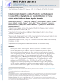 Cover page: Relationship between cognitive flexibility and subsequent course of mood symptoms and suicidal ideation in young adults with childhood-onset bipolar disorder