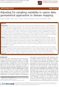Cover page: Adjusting for sampling variability in sparse data: geostatistical approaches to disease mapping
