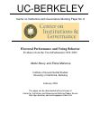 Cover page: Electoral Performance and Voting Behavior