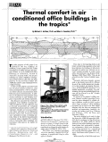 Cover page: Thermal comfort in air conditioned office buildings in the tropics