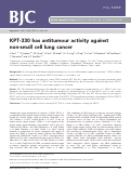 Cover page: KPT-330 has antitumour activity against non-small cell lung cancer