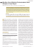 Cover page: Maxillary Nerve-Mediated Postseptoplasty Nasal Allodynia: A Case Report