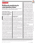 Cover page: Biodiversity monitoring for a just planetary future