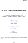 Cover page: Field surveys of office equipment operating patterns