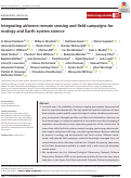 Cover page: Integrating airborne remote sensing and field campaigns for ecology and Earth system science