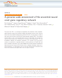 Cover page: A genome-wide assessment of the ancestral neural crest gene regulatory network