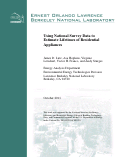 Cover page: Using National Survey Data to Estimate Lifetimes of Residential Appliances