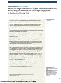 Cover page: Efficacy of vaginal estradiol or vaginal moisturizer vs placebo for treating postmenopausal vulvovaginal symptoms: a randomized clinical trial