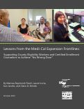 Cover page: Lessons from the Medi-Cal Expansion Frontlines