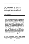 Cover page: The Tragedy and the Travesty: The Subversion of Indigenous Sovereignty in North America