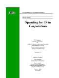 Cover page: Spending for I/S in Corporations