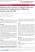 Cover page: Detection and correction of regional shape bias arising from imaging protocol: differences between GRE and SSFP
