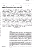 Cover page: Dark energy survey year 3 results: cosmological constraints from the analysis of cosmic shear in harmonic space