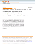Cover page: Non-coding somatic mutations converge on the PAX8 pathway in ovarian cancer