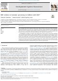 Cover page: ERP evidence of semantic processing in children with ASD.