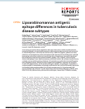Cover page: Lipoarabinomannan antigenic epitope differences in tuberculosis disease subtypes