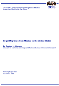 Cover page: Illegal Migration from Mexico to the United States