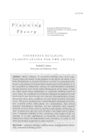 Cover page of Consensus Building: Clarifications for the Critics