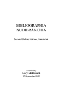 Cover page: Bibliographia Nudibranchia, second edition