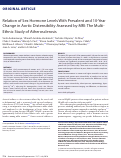 Cover page: Relation of Sex Hormone Levels With Prevalent and 10-Year Change in Aortic Distensibility Assessed by MRI: The Multi-Ethnic Study of Atherosclerosis